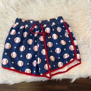 Jess Lea Baseball Print Shorts